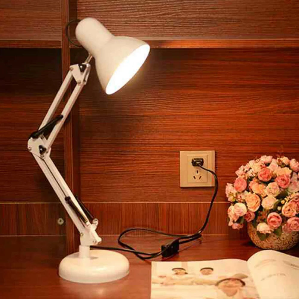 LED Lamp Vintage Portable Lamps with Clamp Book Reading Folding Writing Study Light Fixture for Nail Manicure Table